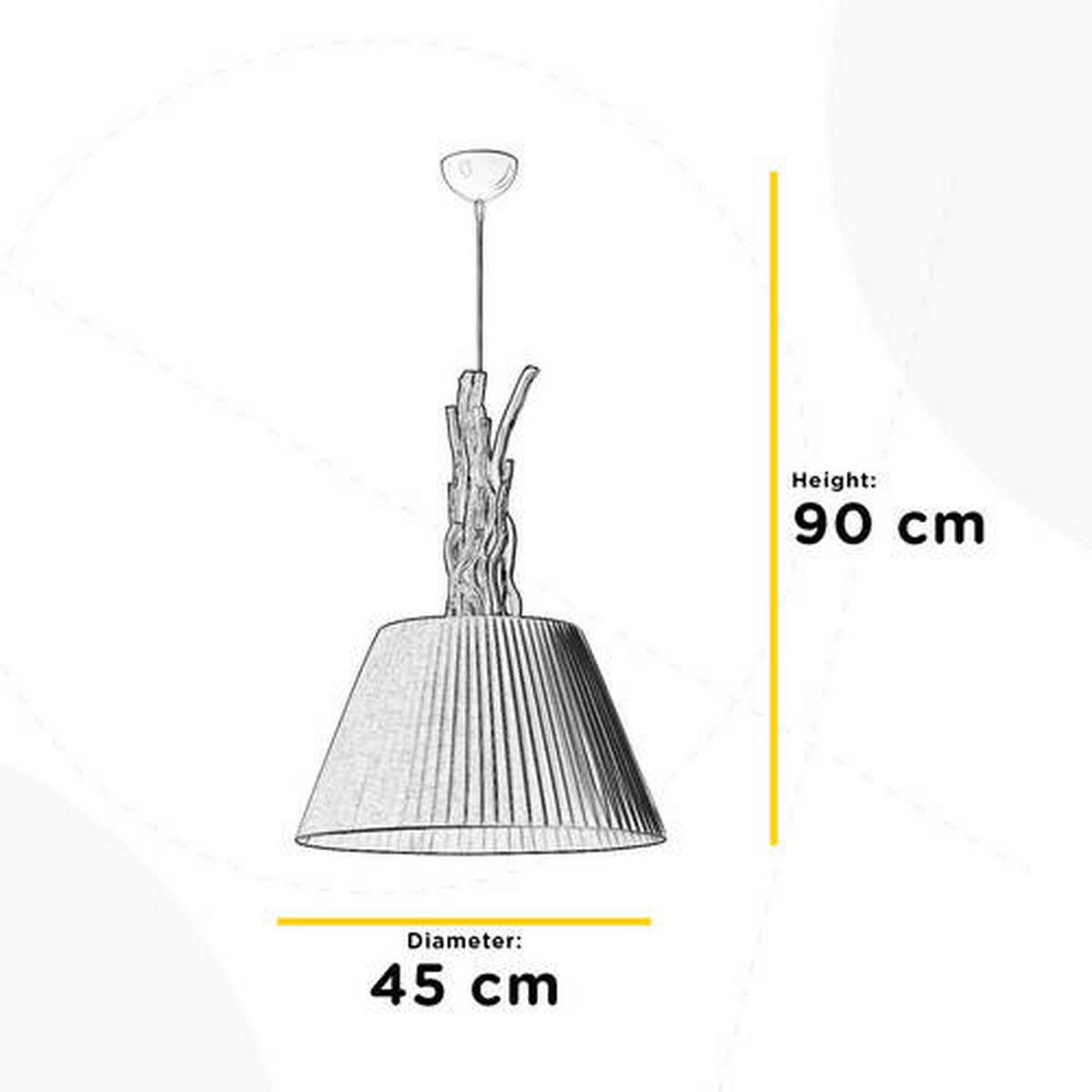 ZÁVĚSNÉ SVÍTIDLO, 40/110 cm  - bílá/pískové barvy, Natur, dřevo/textil (40/110cm)