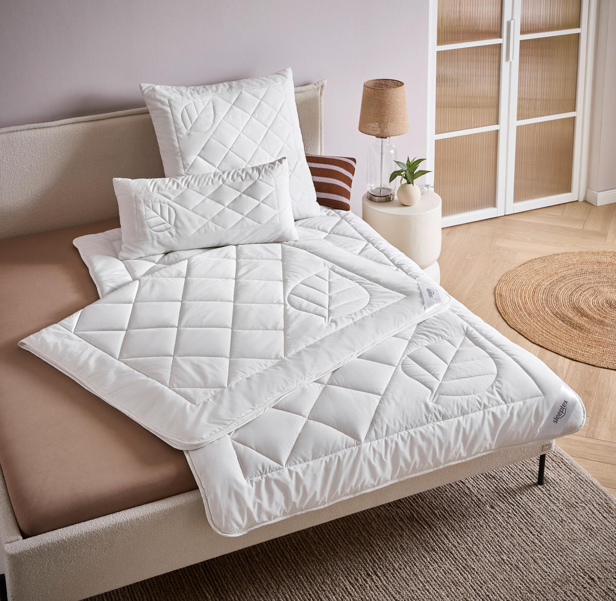 LETNÍ PŘIKRÝVKA, 135/200 cm, polyester, lyocell - bílá, Konvenční, textil (135/200cm) - Sleeptex
