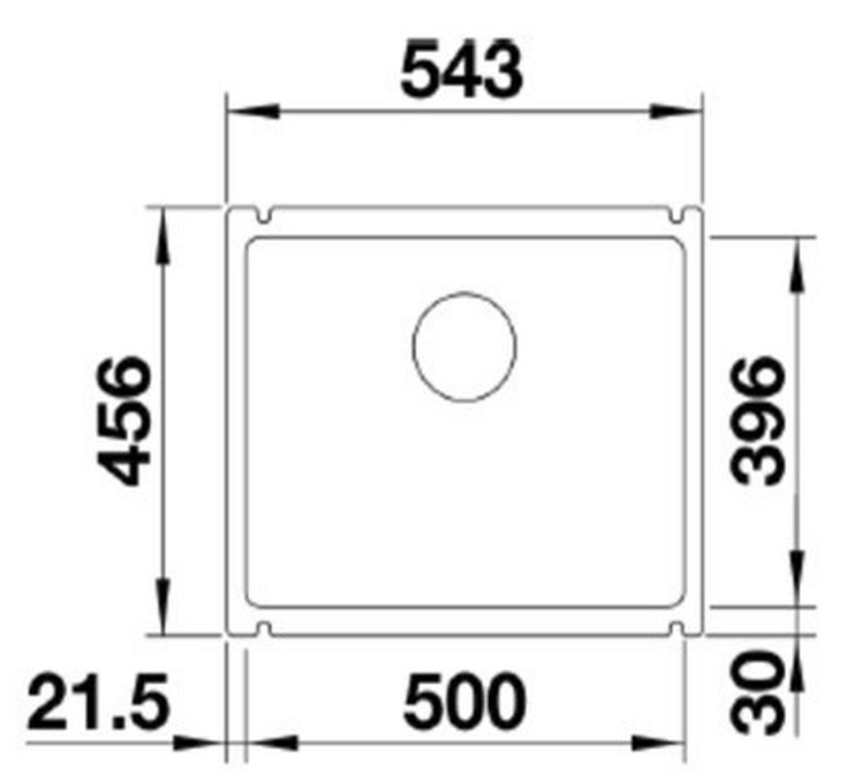 SPÜLE 106206  - Dunkelgrau, Basics, Keramik (54,3/45,6/18,5cm) - HKT