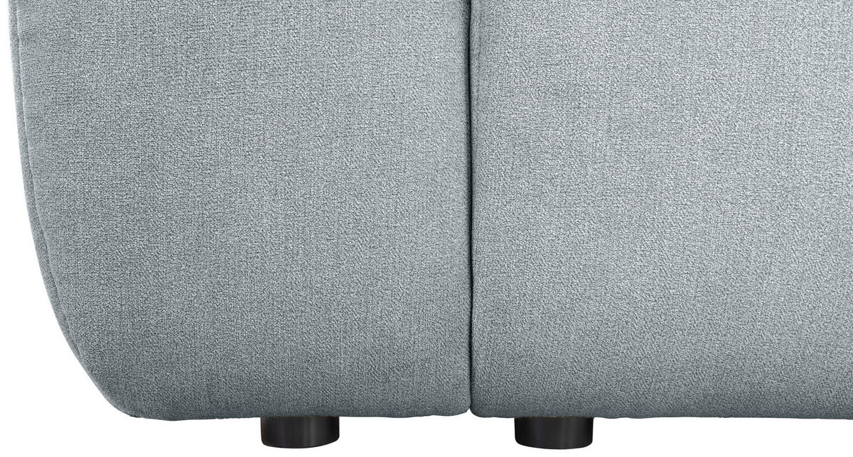 ECKSOFA Grau Velours  - Schwarz/Grau, KONVENTIONELL, Kunststoff/Textil (298/168cm) - Carryhome
