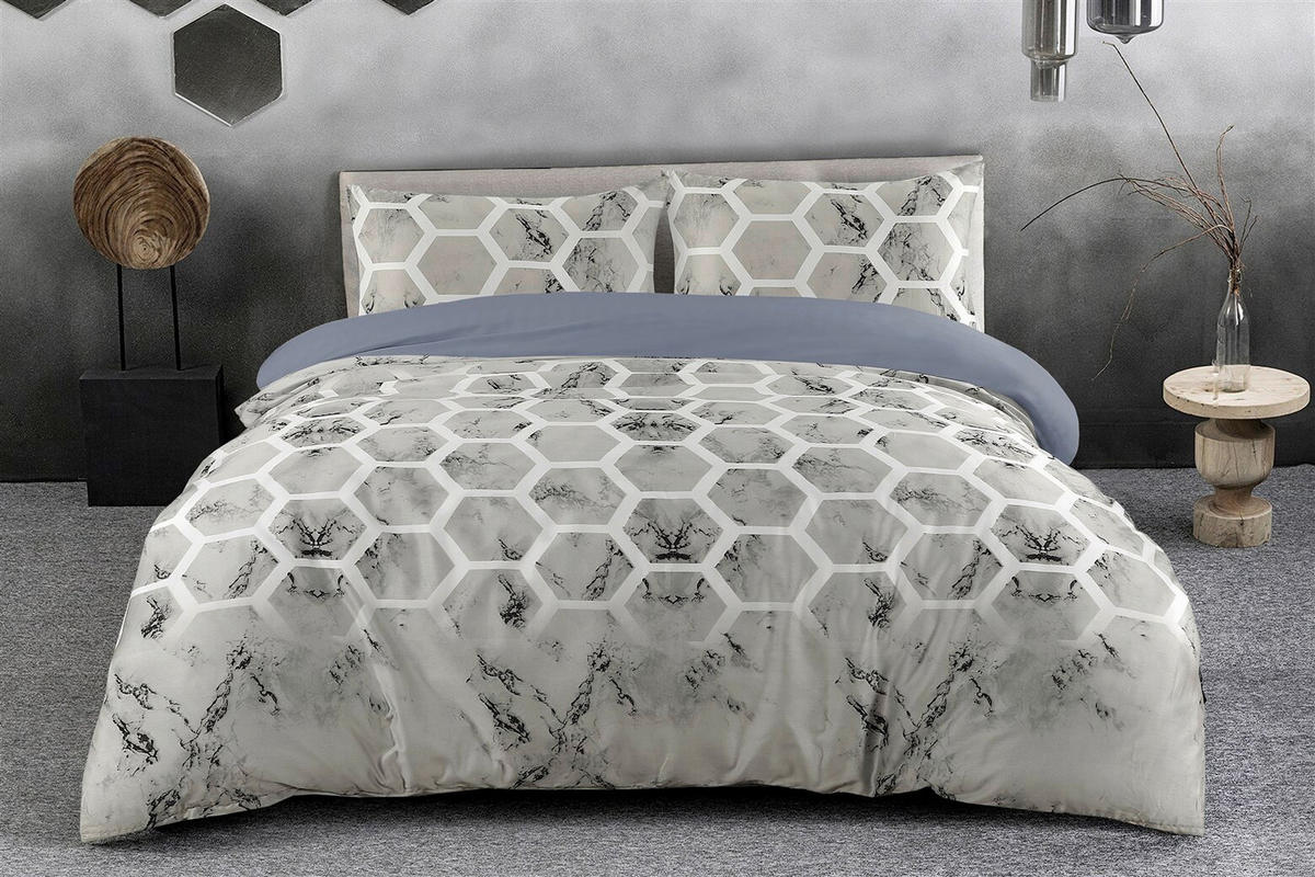 POSTEĽNÁ BIELIZEŇ, satén, sivá, 200/200 cm - sivá, Basics, textil (200/200cm) - Kayoom