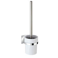 TOALETTBORSTSET i metall  plast   - vit/silver, Design, metall/plast (17/19.5/1.5cm)