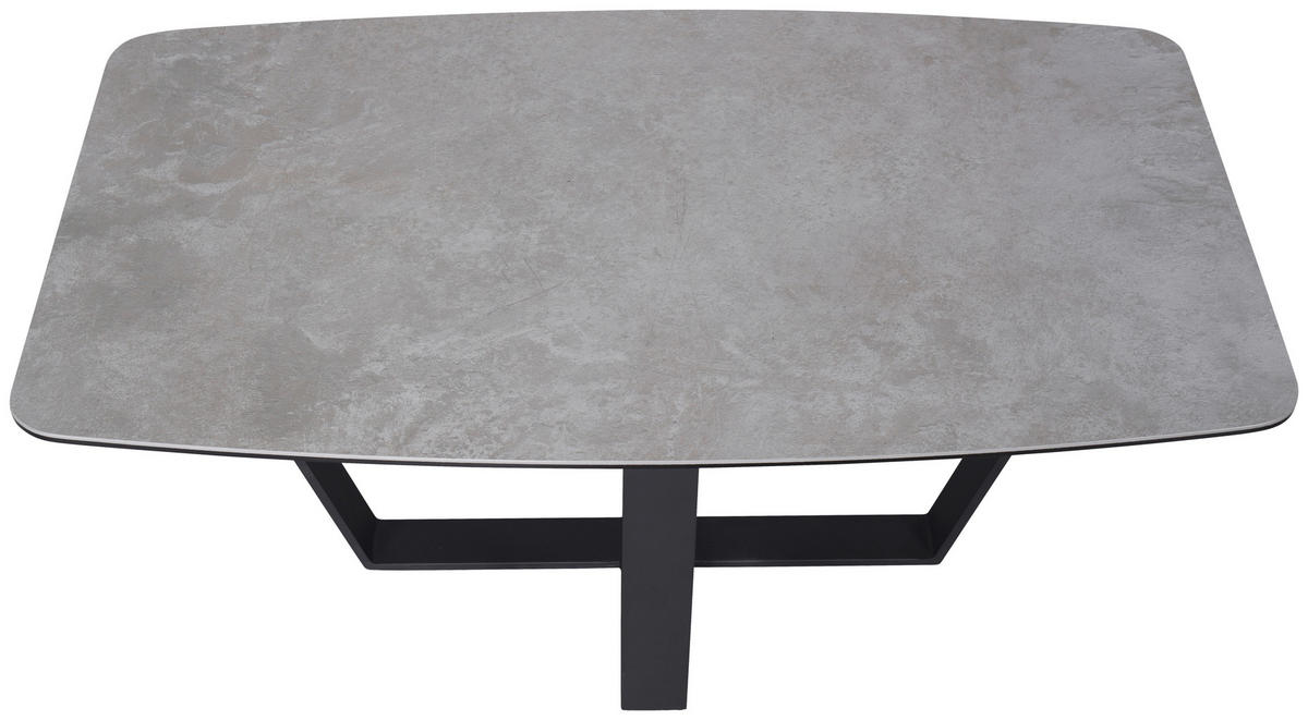 KONFERENČNÝ STOLÍK, sivá, čierna, kov, sklo, keramika, 100/60/42 cm - čierna/sivá, Design, kov/sklo (100/60/42cm) - Novel