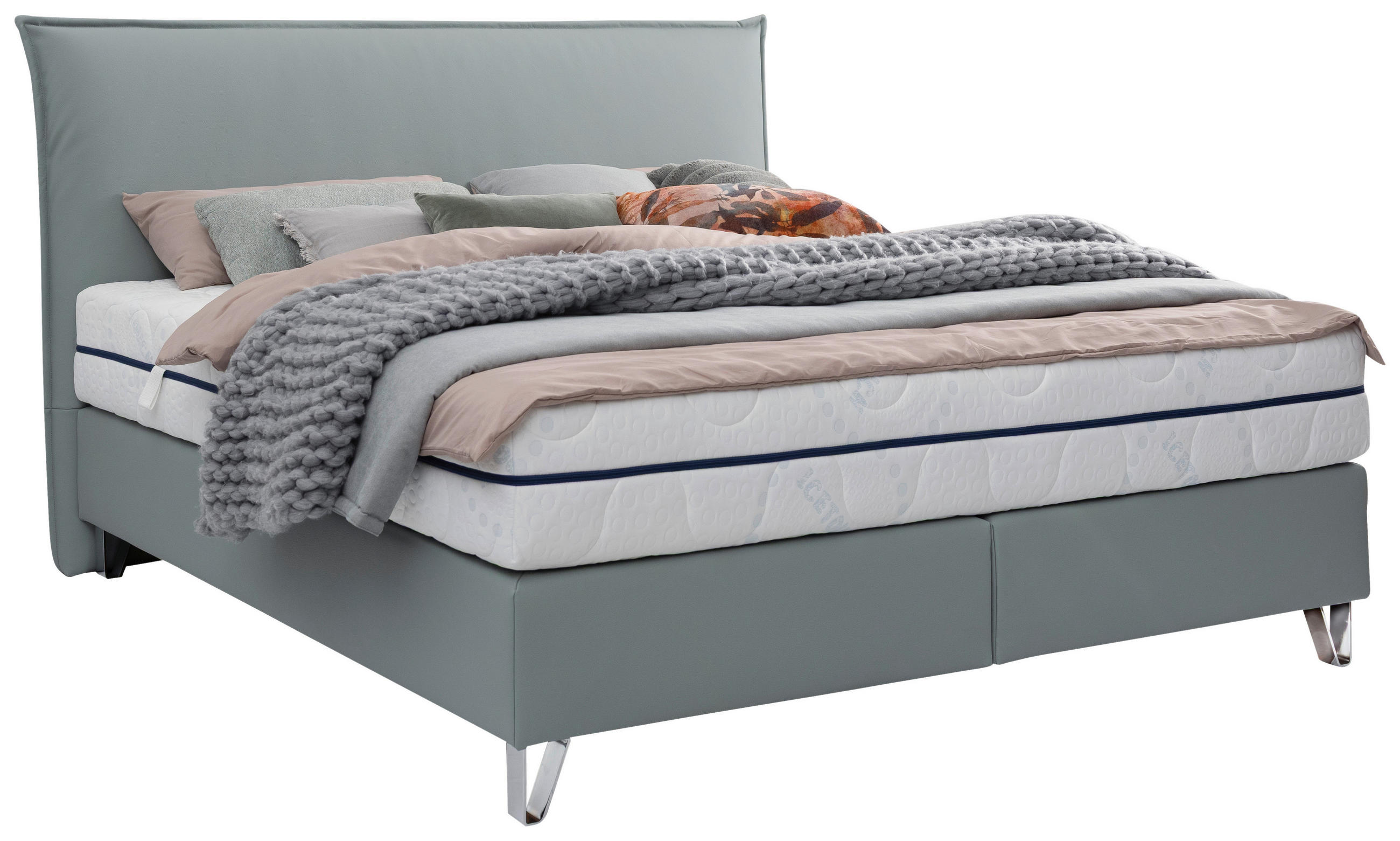 BOXSPRING-ÁGY 180/200 cm  olívazöld  - olívazöld, Basics, textil (180/200cm) - Esposa