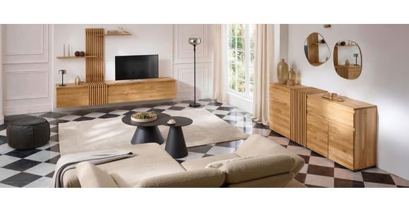 WOHNWAND  in Eichefarben  248.8/163/44 cm  - Eichefarben, Natur, Holz (248.8/163/44cm) - Linea Natura