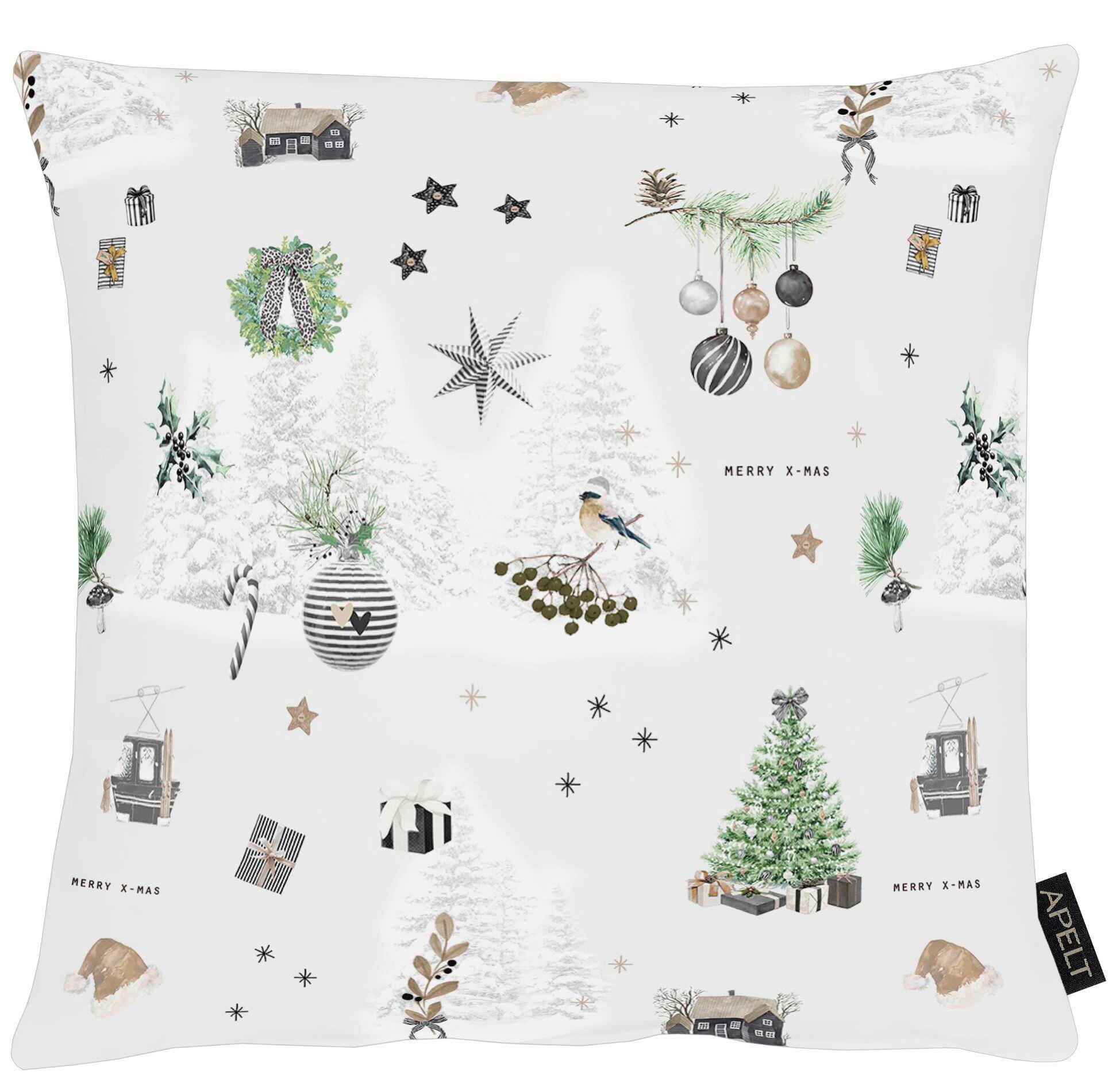 KISSENHÜLLE 40/40 cm  - Rot/Weiß, Design, Textil (40/40cm) - Apelt