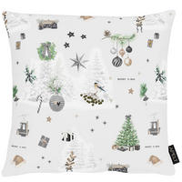 KISSENHÜLLE 40/40 cm  - Rot/Weiß, Design, Textil (40/40cm) - Apelt