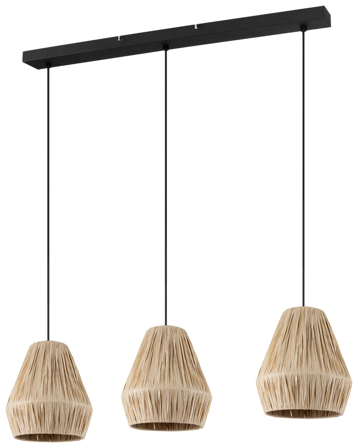 HÄNGELEUCHTE 80/20/120 cm   - Schwarz, Design, Papier/Metall (80/20/120cm) - Collet's Monde