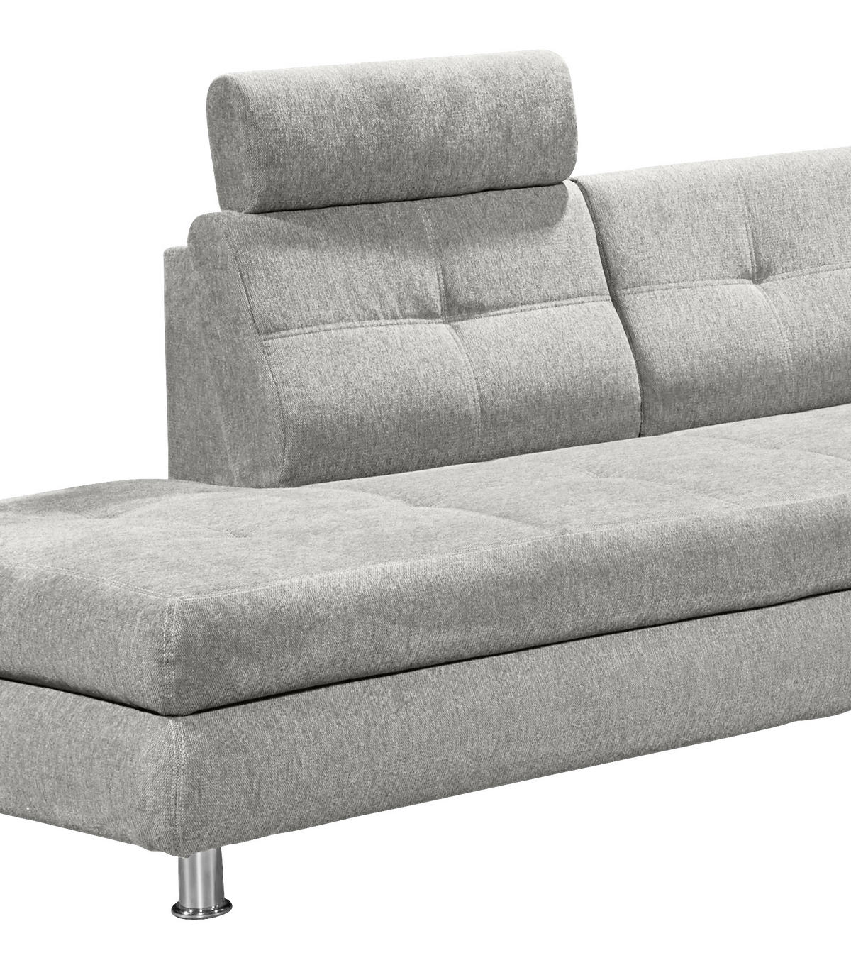WOHNLANDSCHAFT in Webstoff Silberfarben  - Silberfarben, Modern, Kunststoff/Textil (233/349/177cm) - MID.YOU