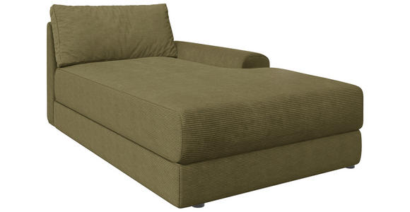 BIGSOFA Cord Olivgrün  - Schwarz/Olivgrün, MODERN, Kunststoff/Textil (117/93/190cm) - Carryhome