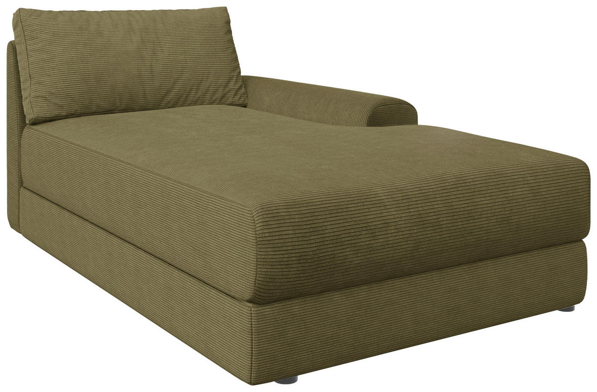 BIGSOFA Cord Olivgrün  - Schwarz/Olivgrün, MODERN, Kunststoff/Textil (117/93/190cm) - Carryhome