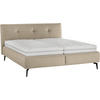 POLSTERBETT gepolstertes Kopfteil, Lattenroste, Matratzen Beige 180/200 cm  - Beige/Creme, MODERN, Holz/Holzwerkstoff (180/200cm) - Beldomo - Sleep