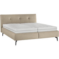POLSTERBETT 180/200 cm  in Beige  - Weiss/Beige, Modern, Holz/Holzwerkstoff (180/200cm) - Beldomo - Sleep