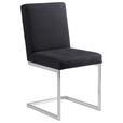 SCHWINGSTUHL  in Stahl Mikrofaser  - Edelstahlfarben/Schwarz, Design, Textil/Metall (45/91/58cm) - Moderano