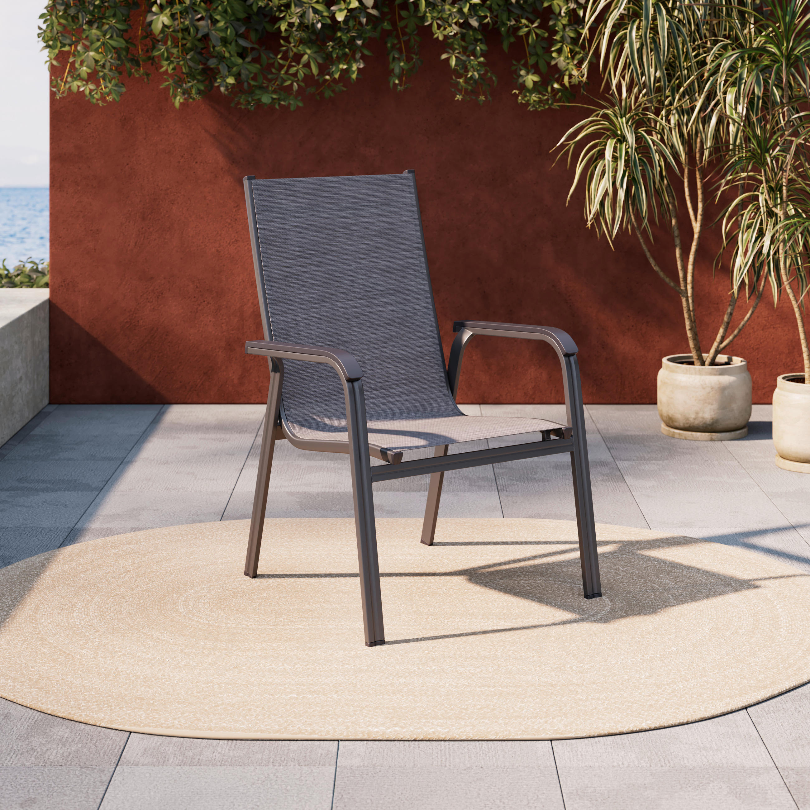 RAKÁSOLHATÓ SZÉK fém, textil antracit, szürke  - antracit/szürke, Konventionell, textil/fém (65,5/99/69,5cm) - Kettler