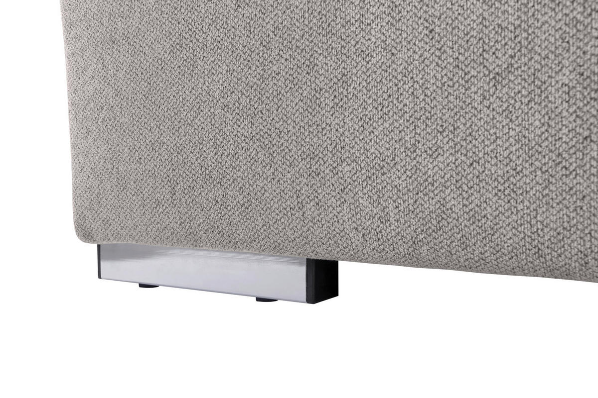 WOHNLANDSCHAFT Hellgrau  - Hellgrau/Grau, Design, Textil/Metall (173/328/215cm) - MID.YOU