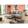 ECKSOFA in Chenille Cognac  - Cognac/Schwarz, LIFESTYLE, Textil/Metall (172/255cm) - Carryhome