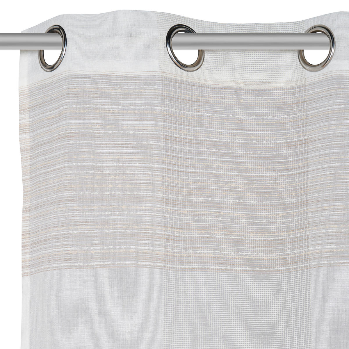 ÖSENSCHAL ARCADIA halbtransparent 140/245 cm   - Beige, KONVENTIONELL, Textil (140/245cm) - Esposa