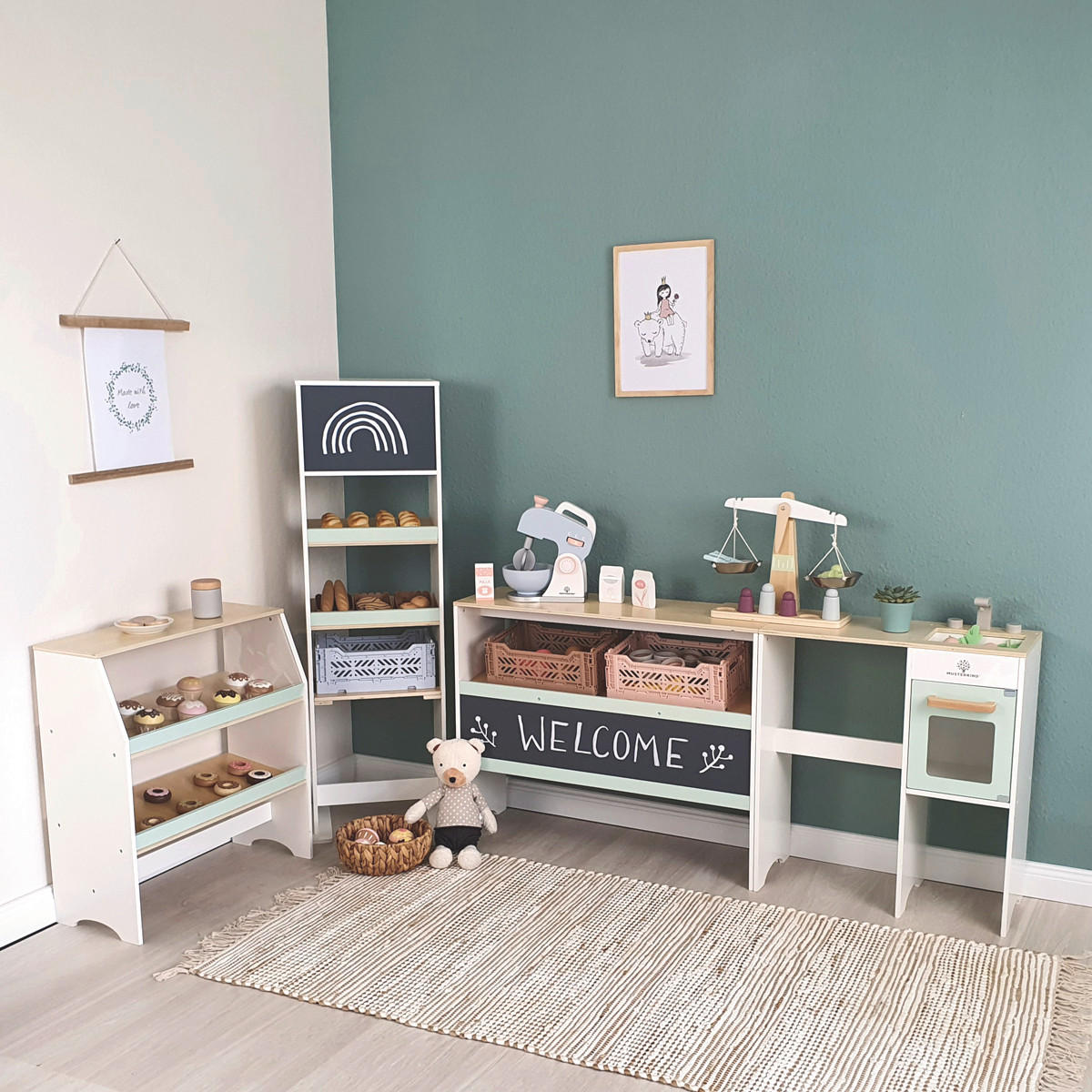 KAUFLADEN AVENA  - Naturfarben/Weiß, Basics, Holz/Holzwerkstoff (70/22/55cm) - MUSTERKIND