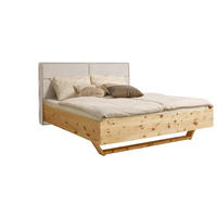BETT 180/200 cm  in Naturfarben, Zirbelkieferfarben  - Zirbelkieferfarben/Naturfarben, Natur, Holz/Textil (180/200cm) - Valnatura