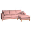ECKSOFA Beata Rosa Mikrofaser  - Wengefarben/Rosa, Design, Holz/Textil (230/150cm) - Livetastic