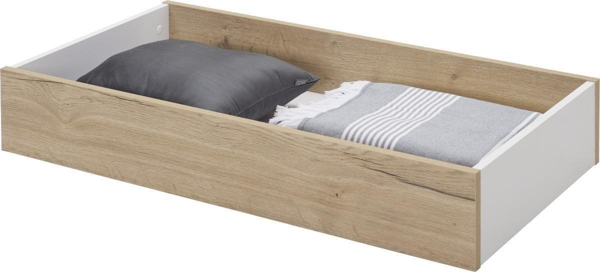 SANDUK ZA POSTELJINU  99,3/17/53,2 cm     - bijela/boje hrasta, Design, drvni materijal (99,3/17/53,2cm) - Hom`in