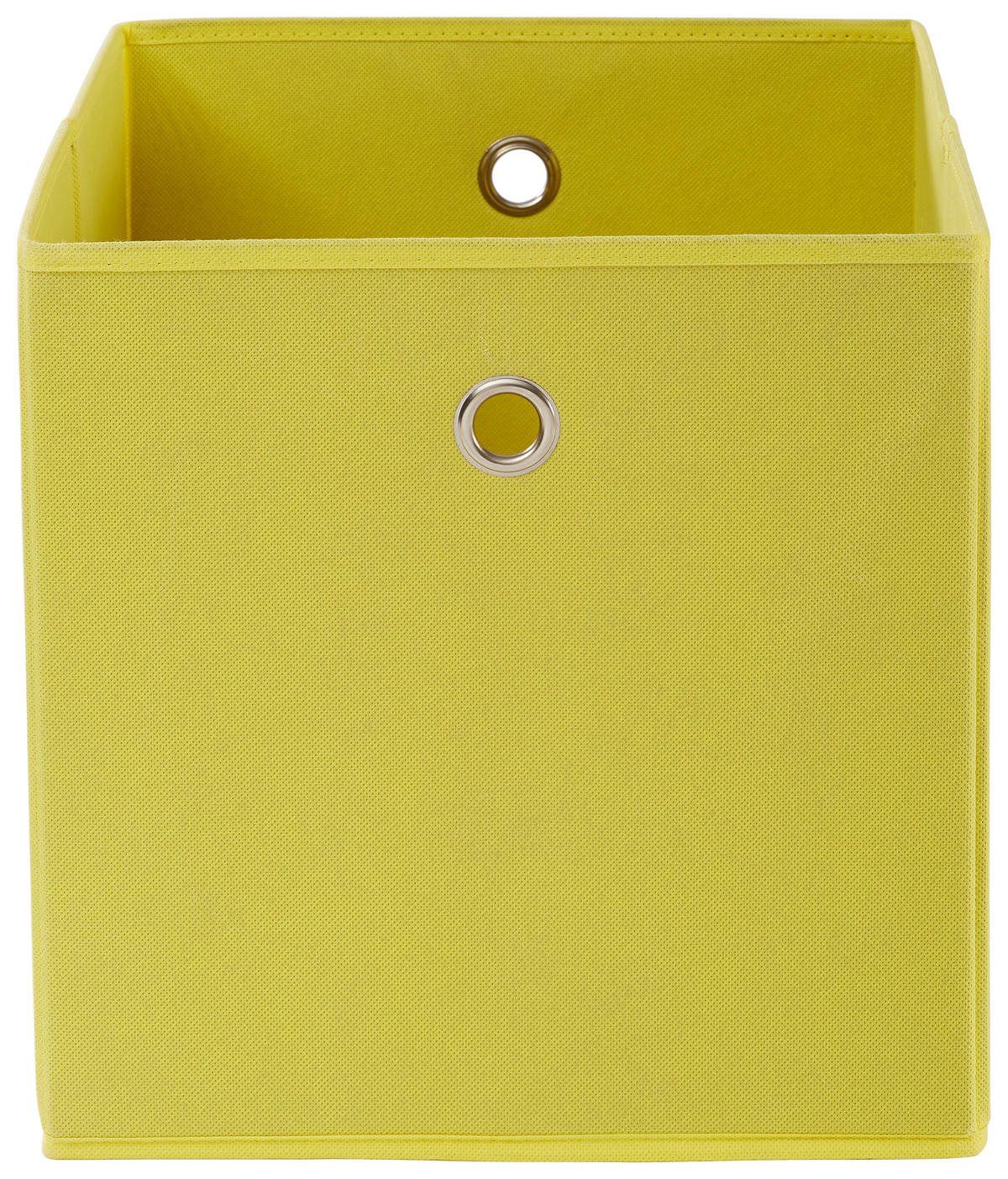 SKLADACÍ BOX, kov, textil, kartón, 32/32/32 cm - žltá/strieborná, Design, kartón/kov (32/32/32cm) - Carryhome