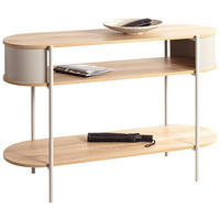 KONSOLENTISCH in Metall, Holzwerkstoff   110/76/39 cm  - Kaschmir/Eichefarben, Trend, Holzwerkstoff/Metall (110/76/39cm)