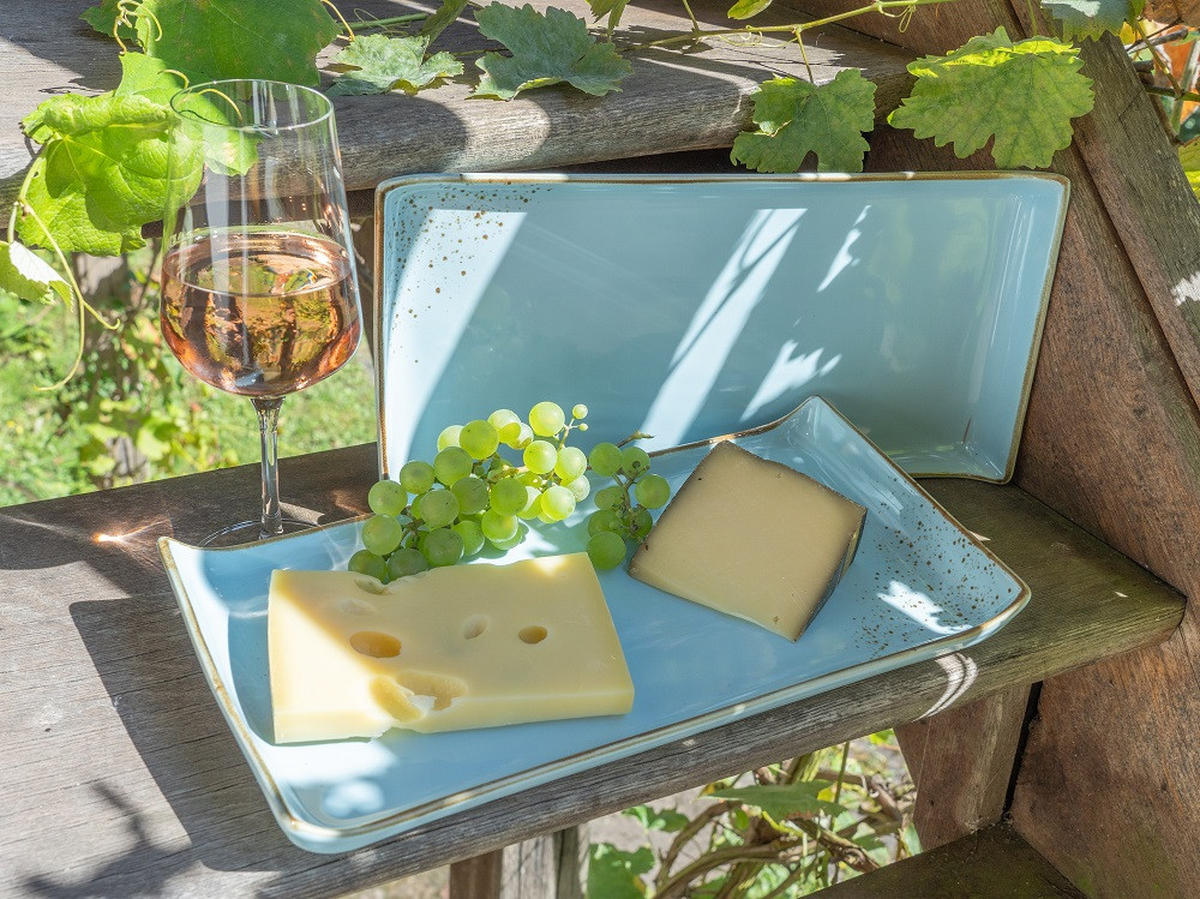 SERVIERPLATTE   16,5/33 cm   - Türkis, Trend, Keramik (16,5/33cm) - Creatable