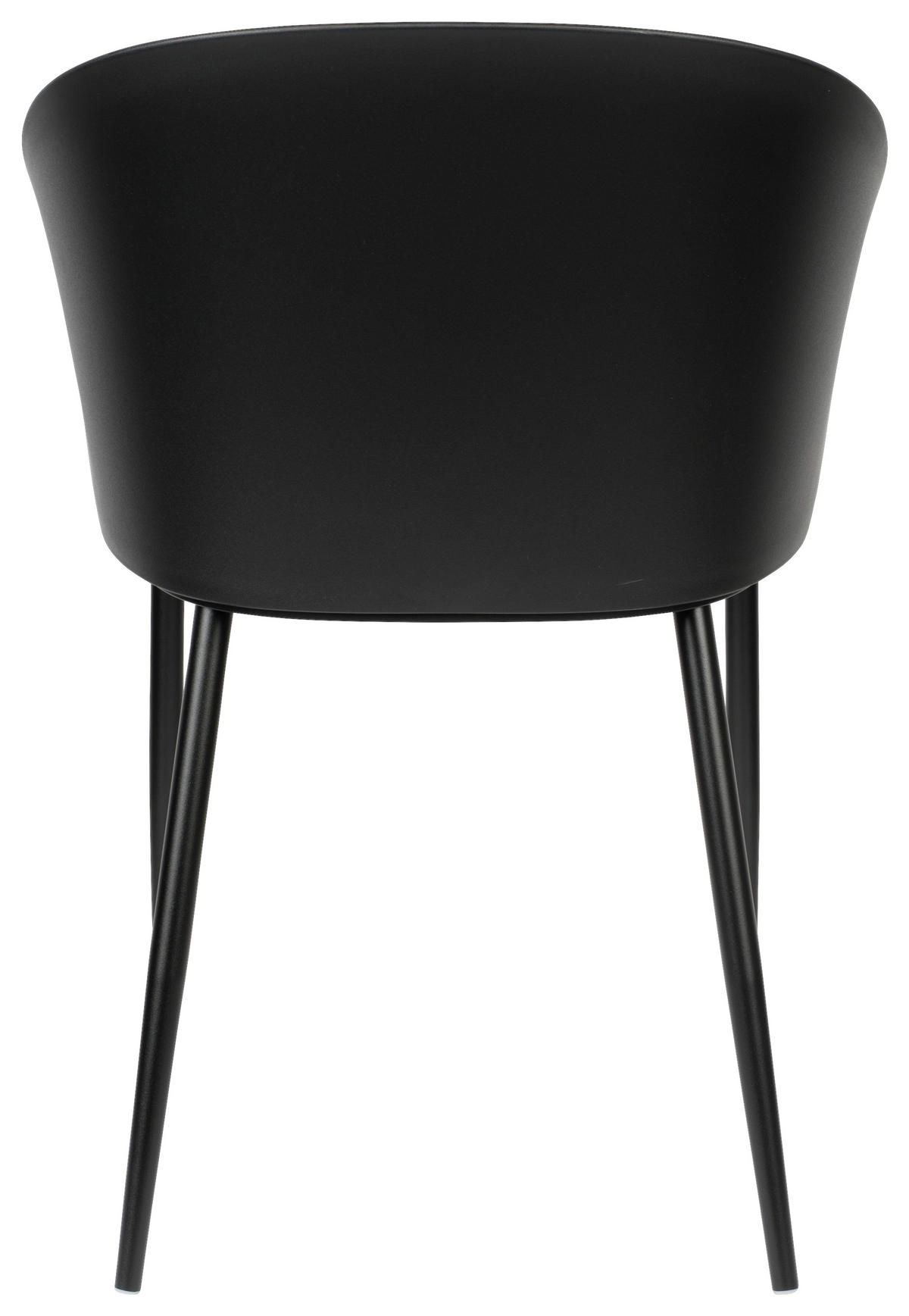 STUHL Schwarz  - Schwarz, KONVENTIONELL, Kunststoff/Metall (57/81/53,5cm) - Livetastic