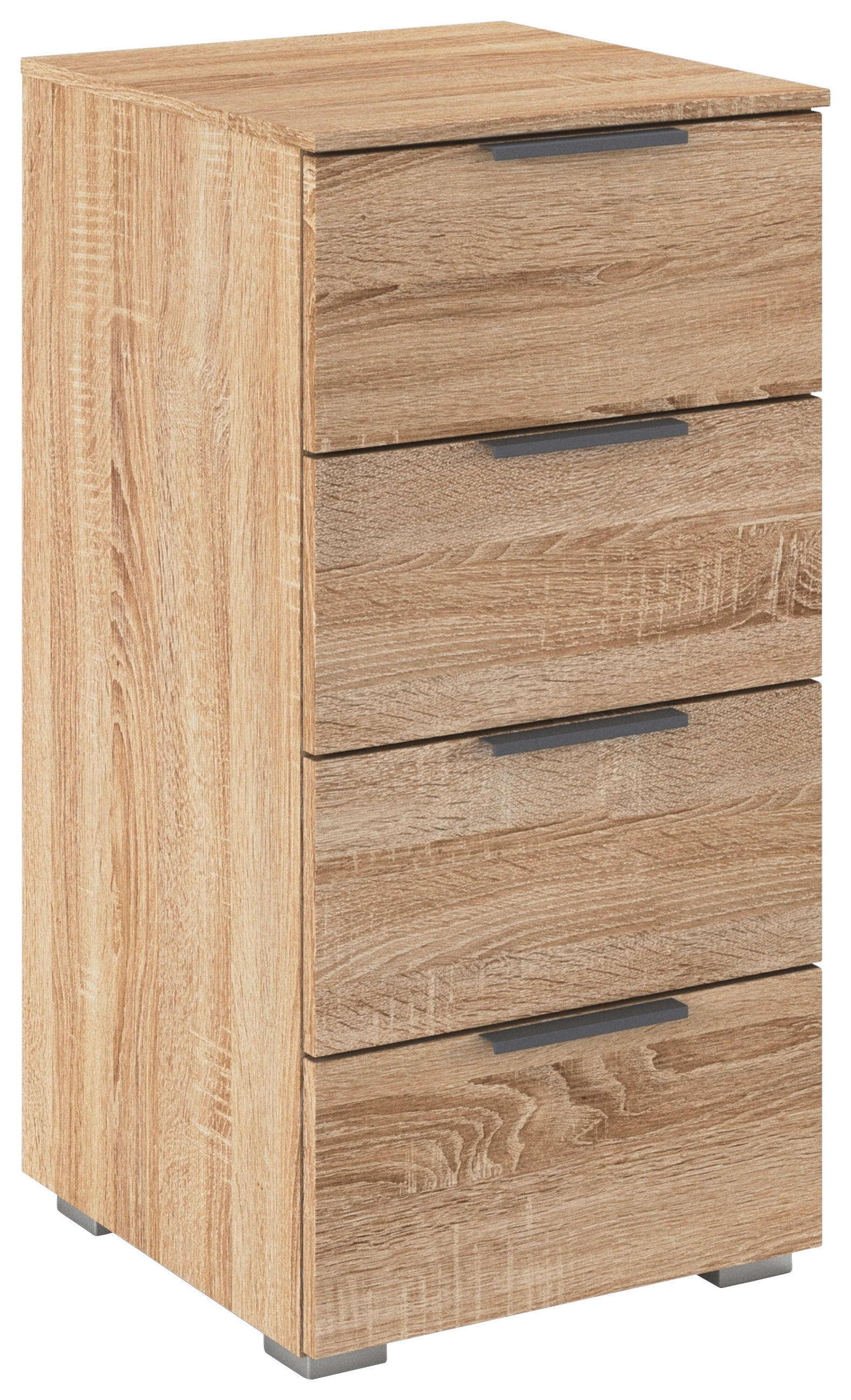NACHTSCHRANK 40/81/42 cm  - Alufarben/Grau, MODERN, Holzwerkstoff (40/81/42cm) - Rauch Möbel