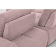 ECKSOFA in Velours Altrosa  - Schwarz/Altrosa, Design, Kunststoff/Textil (236/326cm) - Xora