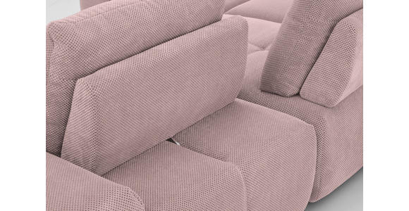 ECKSOFA in Velours Altrosa  - Schwarz/Altrosa, Design, Kunststoff/Textil (236/326cm) - Xora