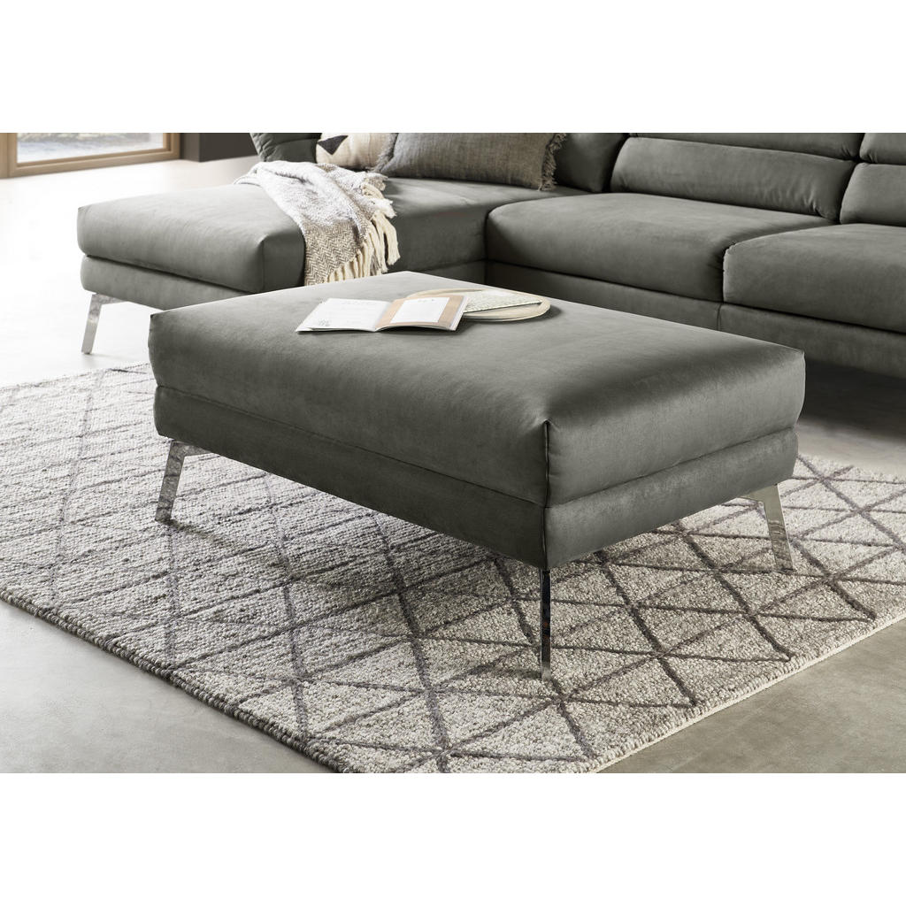 Thumbnail - Dieter Knoll Hocker, Graphit, Textil, rechteckig, 109x44x74 cm, Goldenes M, Dgm, erweiterbar (Typenauswahl), Wohnzimmer,...