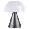 AKKU-TISCHLEUCHTE 14/17/14 cm   - Grau, Design, Kunststoff/Metall (14/17/14cm)