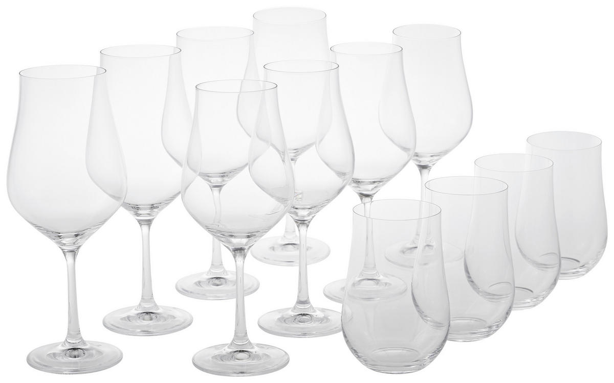 GLÄSERSET Johann Lafer  12-teilig  - Transparent, KONVENTIONELL, Glas - Johann Lafer