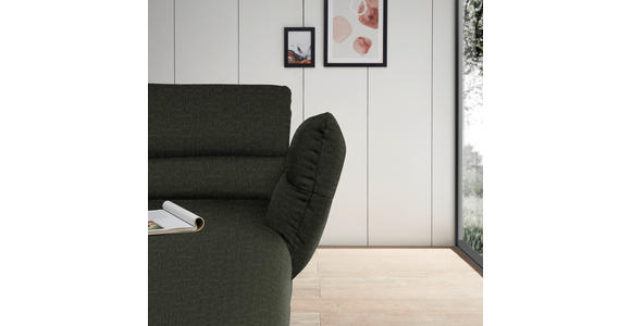 ECKSOFA  in Flachgewebe Dunkelgrün  279-327/176-217 cm  - Dunkelgrün/Schwarz, Design, Textil/Metall (279-327/176-217cm) - Dieter Knoll