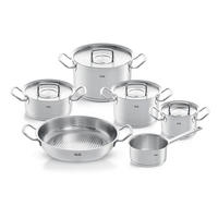 KOCHTOPFSET PROFI COLLECTION 6-teilig  - Silberfarben, Design, Metall - Fissler