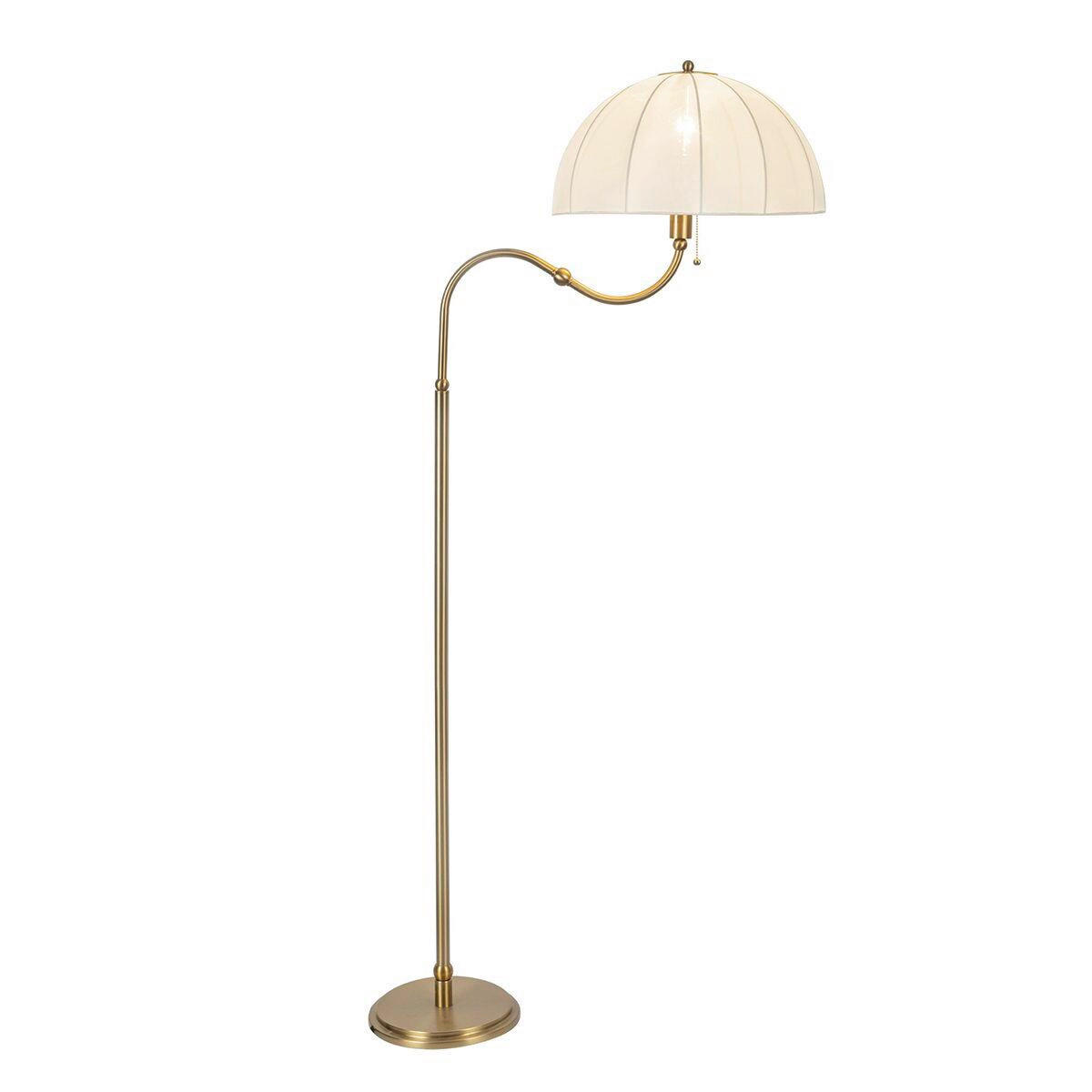 STEHLEUCHTE Alora Mood 45,7/172,7 cm  - Goldfarben/Creme, Design, Textil/Metall (45,7/172,7cm) - Elstead Lighting