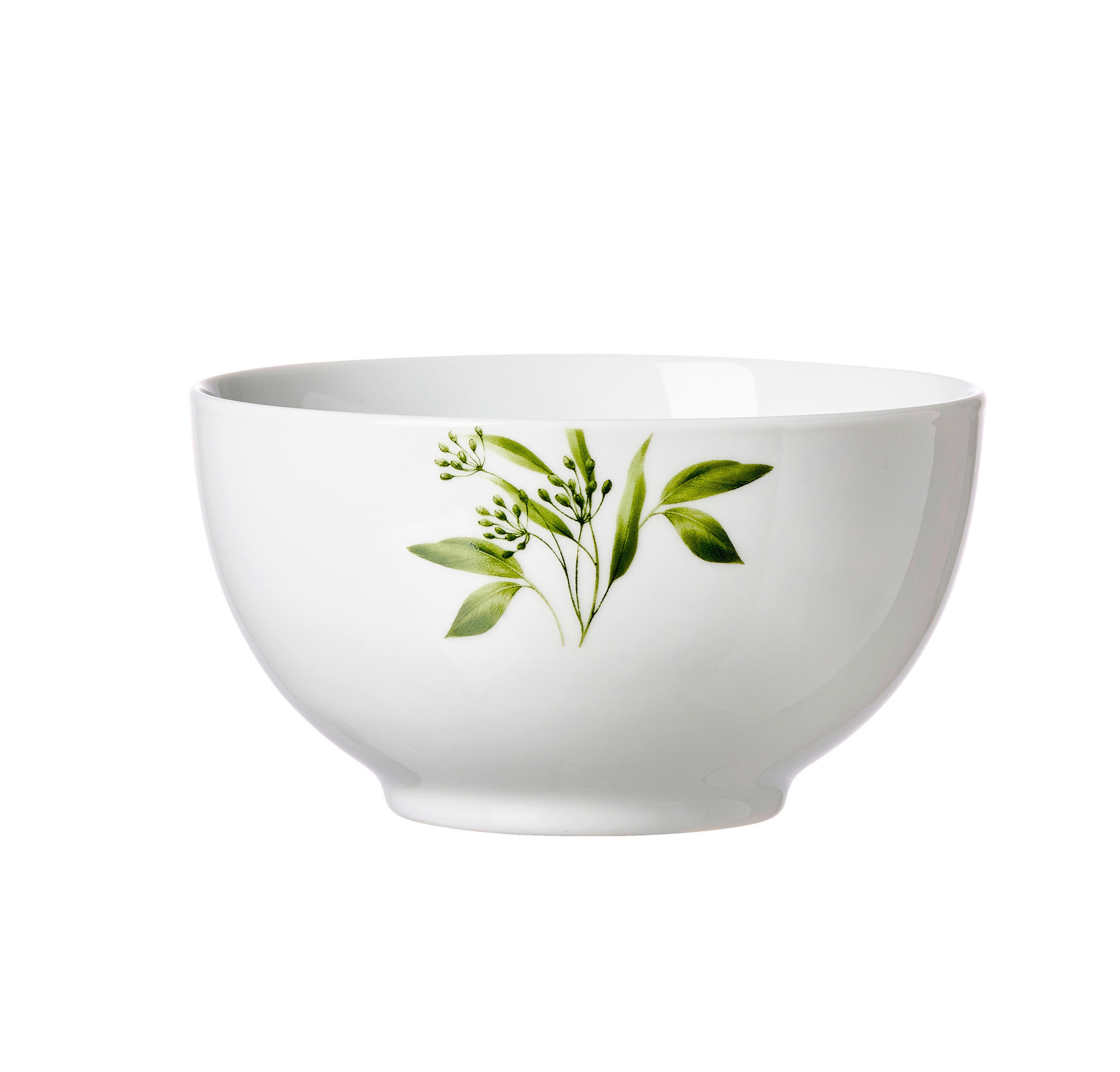 FRUKOSTSKÅL  15/15/8 cm  - vit/grön, Klassisk, keramik (15/15/8cm) - Ritzenhoff Breker