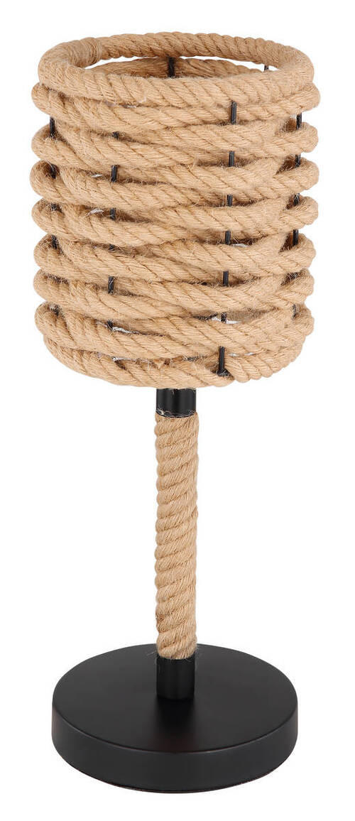 SVJETILJKA STOLNA  - smeđa/crna, Konvencionalno, metal/prirodni materijali (16,5/45cm) - Globo