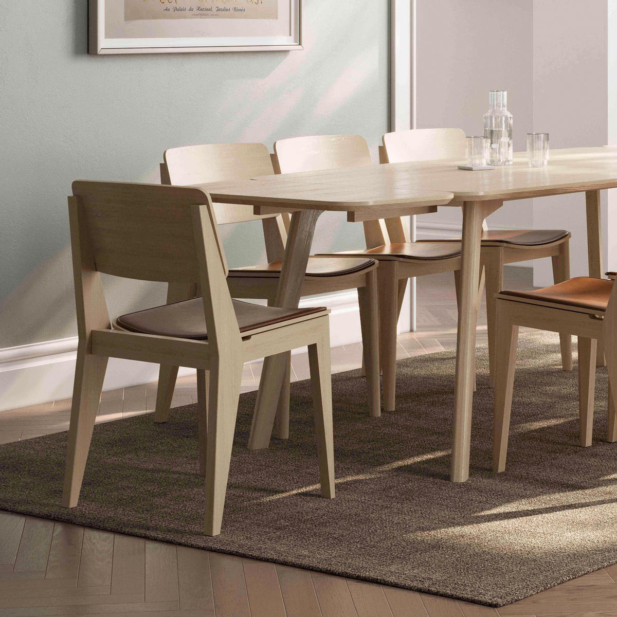 ESSTISCH Echtholz  Holz rechteckig Naturfarben  - Naturfarben, Design, Holz (368/80/198cm) - Livetastic