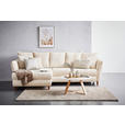 ECKSOFA Creme Cord  - Eichefarben/Creme, KONVENTIONELL, Holz/Textil (162/284cm) - Carryhome