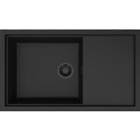 SPÜLE Sintesi 410  - Schwarz, Basics, Keramik (86/50/21,7cm) - HKT