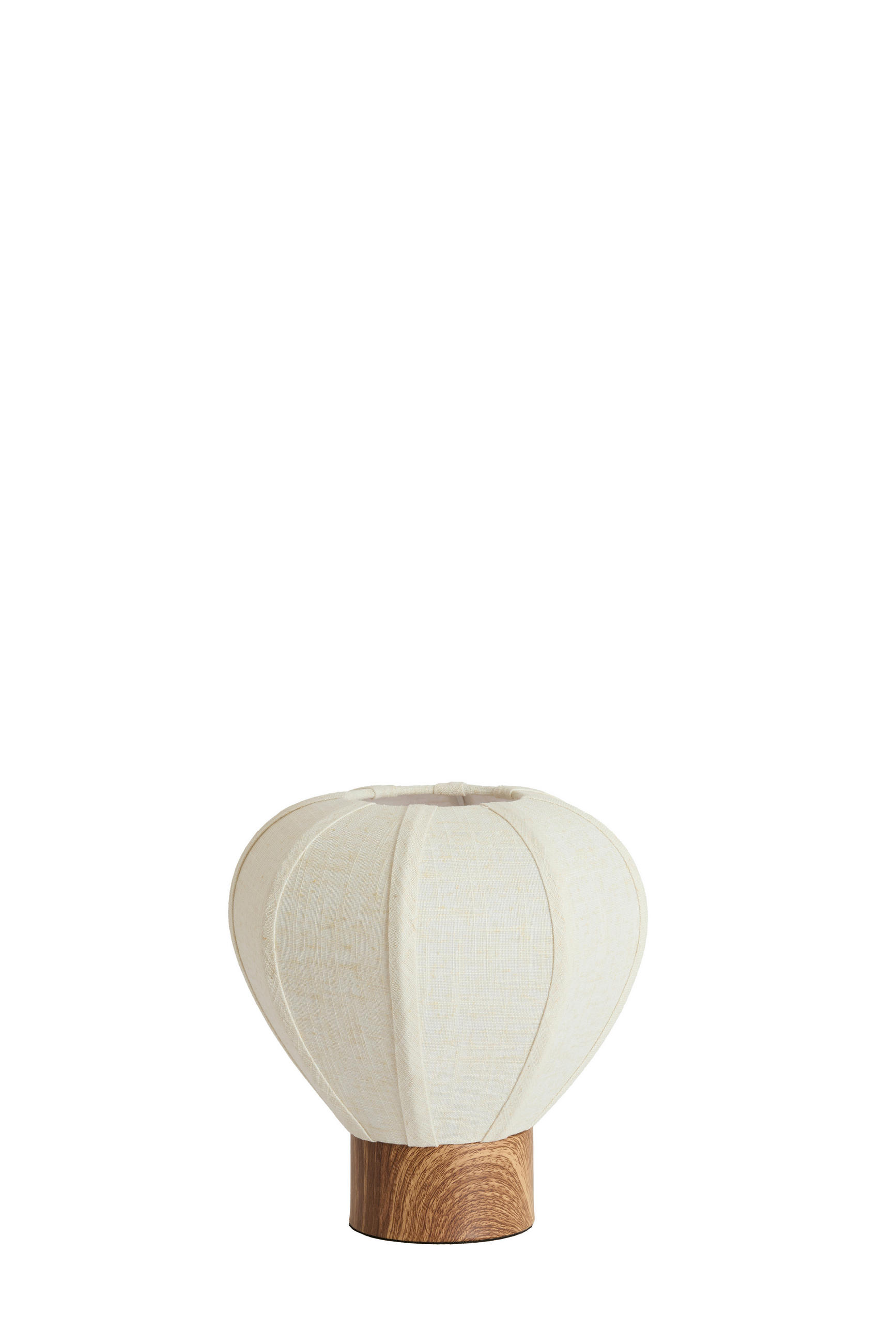 TISCHLEUCHTE Kyzo 23/23,5 cm  - Weiß, ROMANTIK / LANDHAUS, Kunststoff/Textil (23/23,5cm) - Light & Living