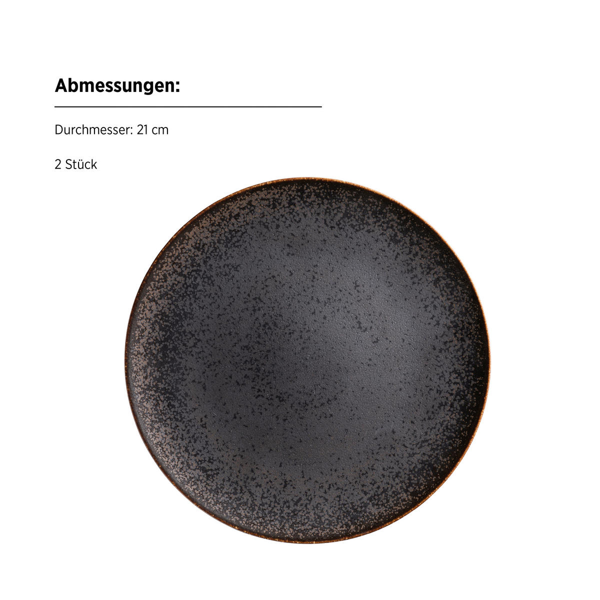 KOMBISERVICE Braun, Schwarz Powerful 8-teilig 2 Personen  - Schwarz/Braun, Trend, Keramik - Mäser