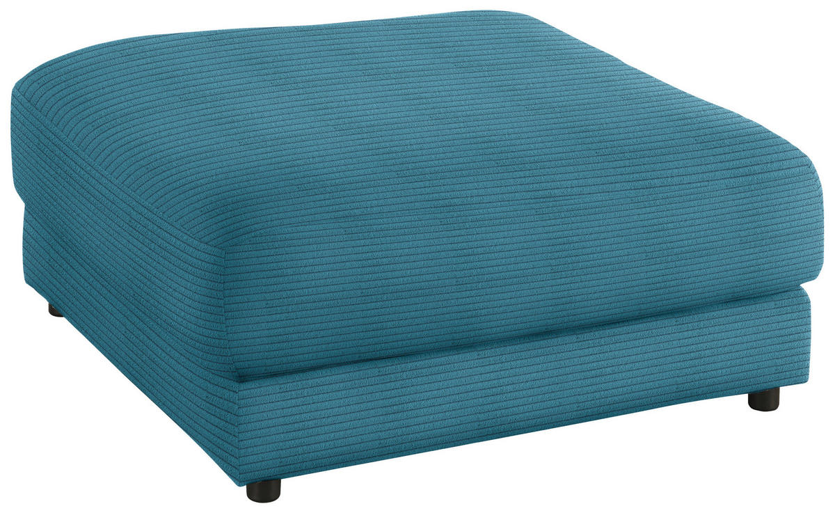 HOCKER in Textil Petrol  - Petrol/Schwarz, Design, Kunststoff/Textil (100/86/100cm) - Lomoco