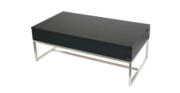 COUCHTISCH 110/59/40 cm rechteckig Anthrazit, Schwarz, Edelstahlfarben - Edelstahlfarben/Anthrazit, Design, Keramik/Holzwerkstoff (110/59/40cm) - Dieter Knoll