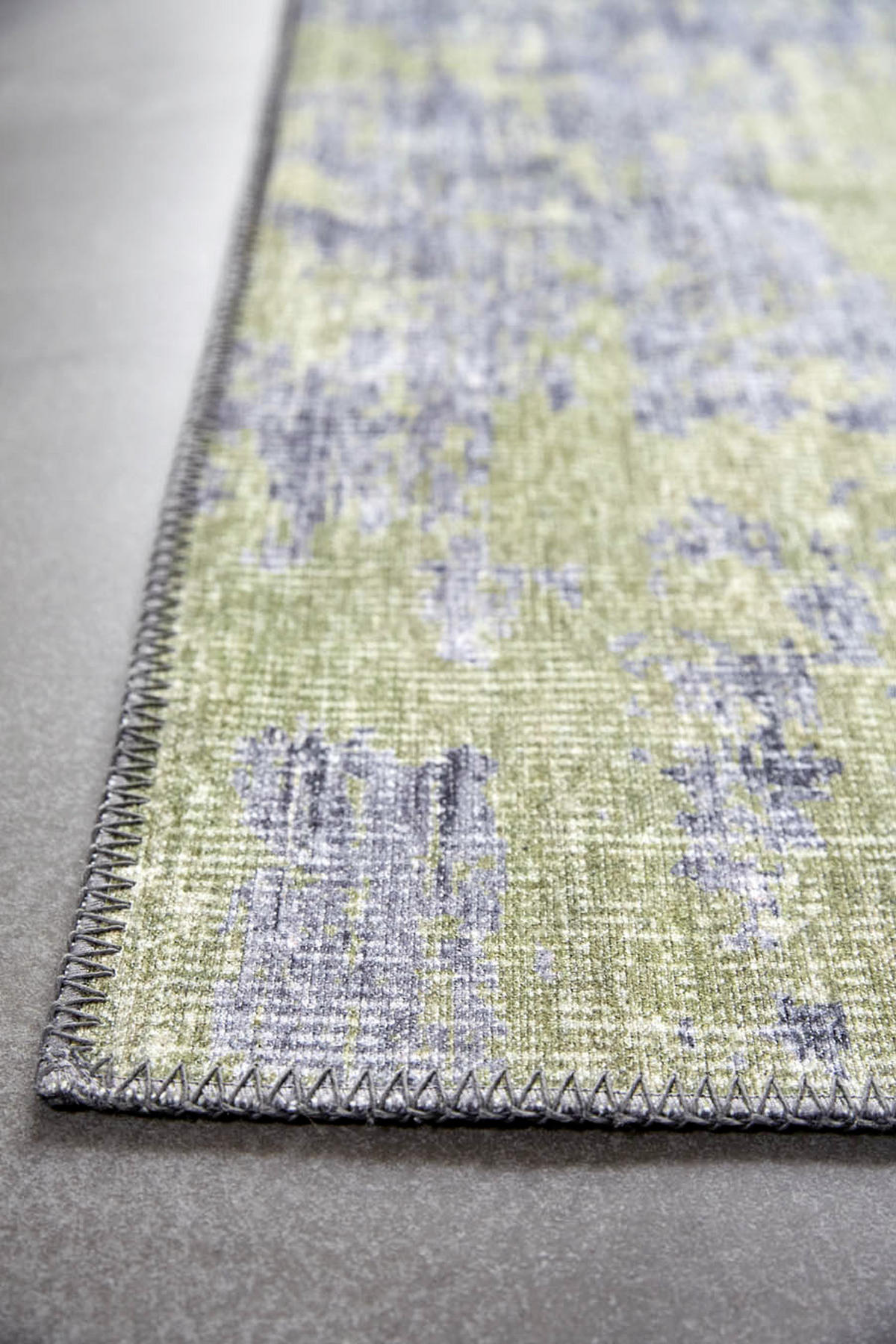 WEBTEPPICH 130/190 cm Night Hour Grau, Grün  - Grau/Grün, KONVENTIONELL, Textil (130/190cm) - Novel