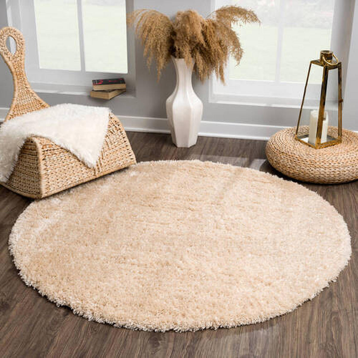 HOCHFLORTEPPICH 120/120 cm Porto Beige  - Beige, KONVENTIONELL, Textil (120/120cm) - Novel